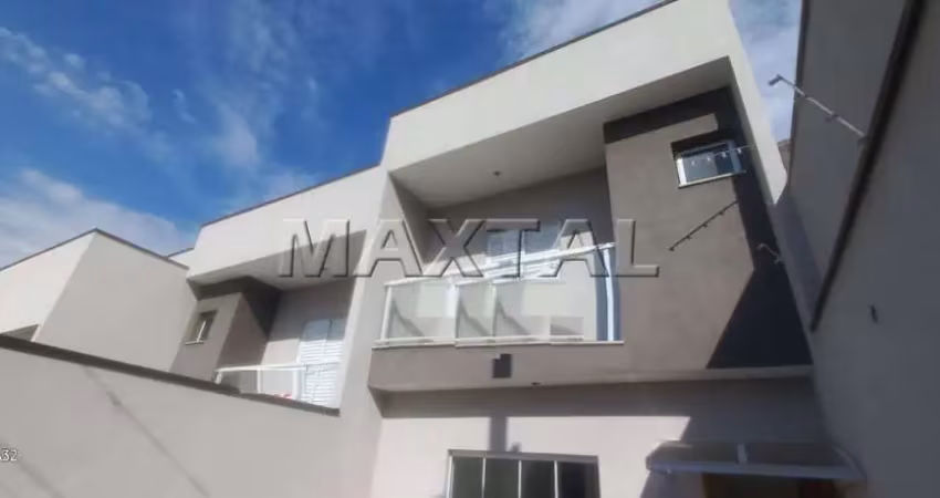 Sobrado novo à venda com 03 quartos, 03 banheiros e 02 vagas, na vila romero.