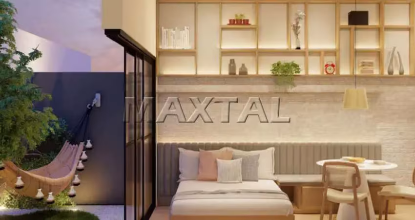 Studio garden de 34 m² em construção com área externa privativa à venda no campo belo.