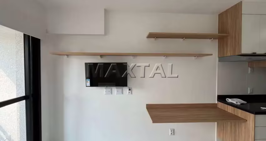 Studio mobiliado para locação  de 26m² com sacada, no bairro jardim são paulo.