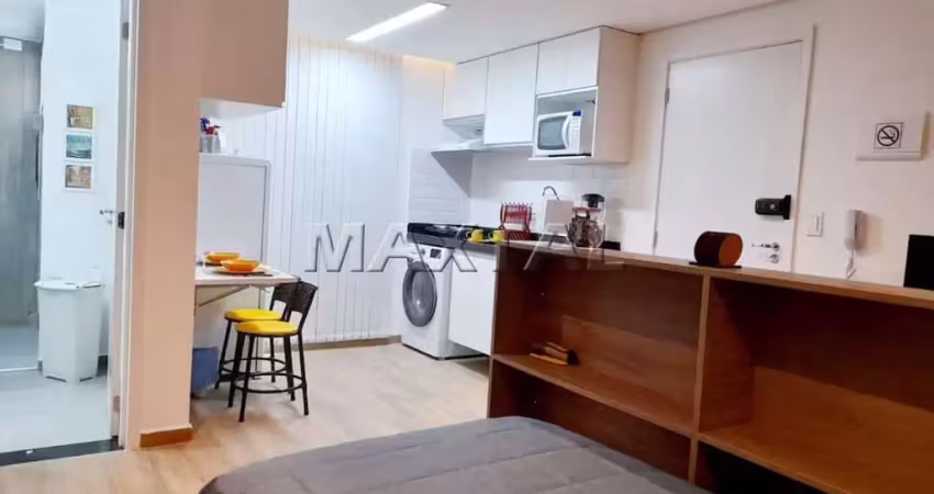 Studio mobiliado para locação em santana, de 30m² 1 suíte e cozinha americana.