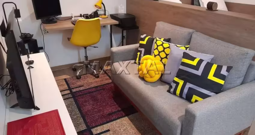 Studio mobiliado para locação em santana, de 30m² 1 suíte e cozinha americana.