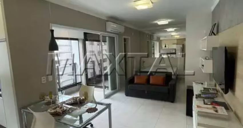 Apartamento disponível para locação, de 38 m², com varanda gourmet, 1 suíte e 1 vaga, no paraíso.