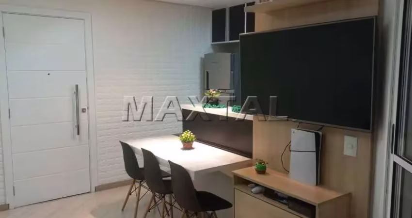 Apartamento à venda de 48m², com 2 quartos, 1 suíte, sala e piscina. vila bela vista.