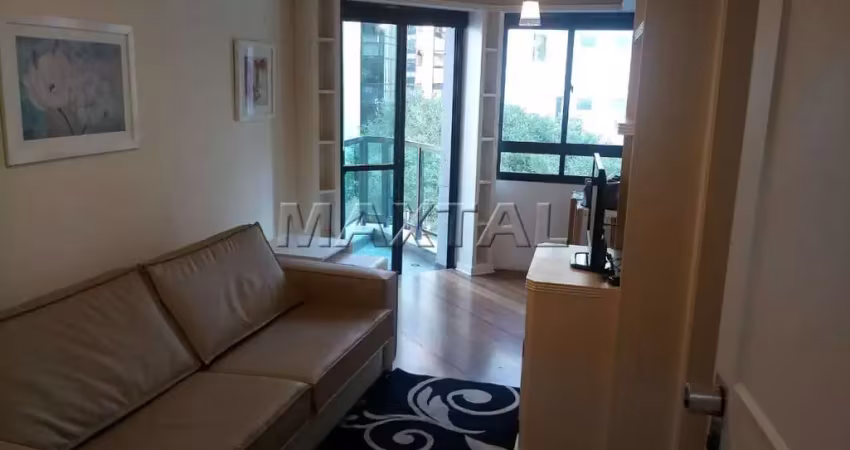 Apartamento duplex para locação de 45 m², com 01 suíte e 01 vaga de garagem, no itaim bibi.