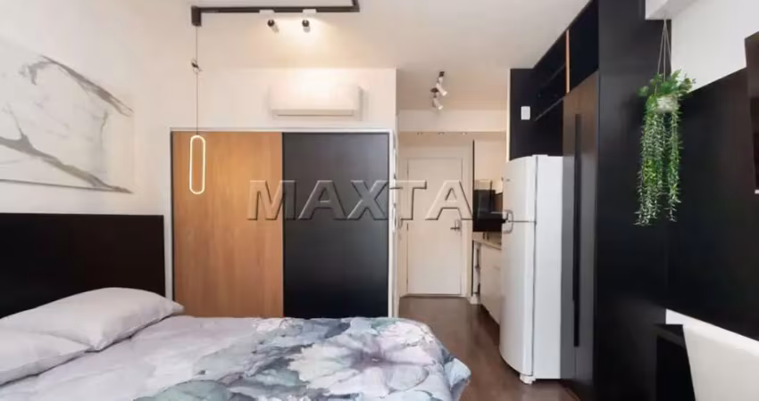 Studio à venda em moema com 1 quarto, sendo 1 suíte, de 25m² com lazer completo.