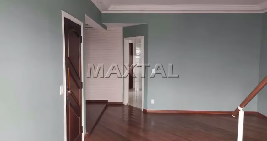 Apartamento de cobertura,164m², 03 quartos, 04 banheiros, 03 vagas de garagem e piscina privada.