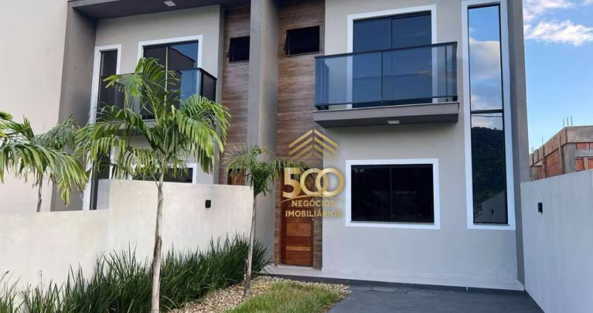 Sobrado com 3 dormitórios à venda, 99 m² por R$ 500.000 - Forquilhas  Lisboa 3 - São José/SC