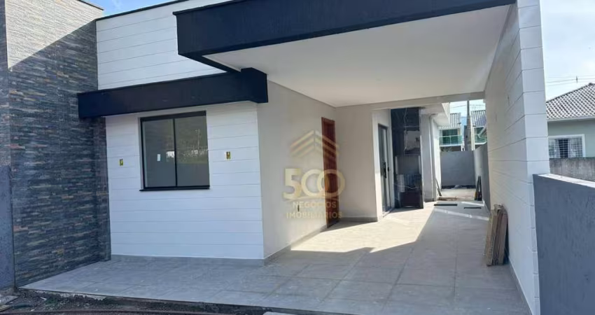 Excelente casa 02 quartos, garagem coberta com churrasqueira no Bairro Forquilhas, Loteamento Bosque São José
