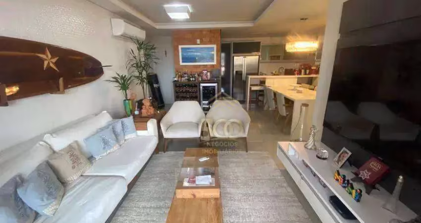 Apartamento com 3 dormitórios à venda, 113 m² por r$ 860.000,00 - praia comprida - são josé/sc