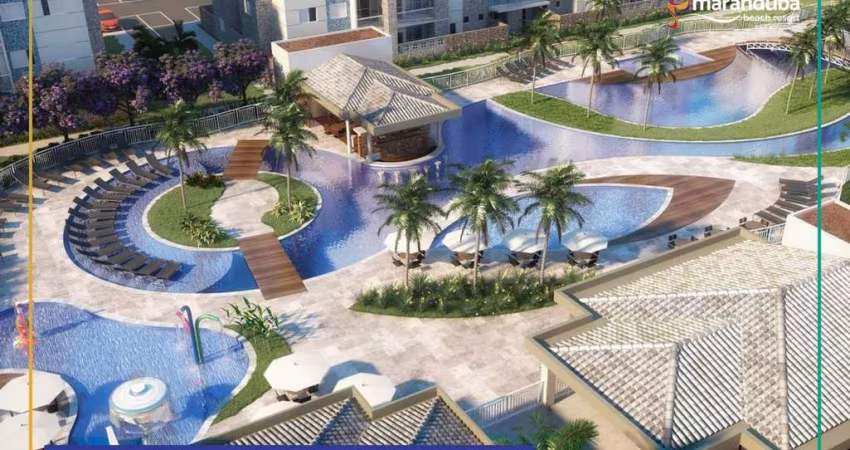 MARANDUBA RESORT Apartamentos com 2  e 3 dormitórios, 10 plantas diferentes na praia do Sapê em Ubatuba