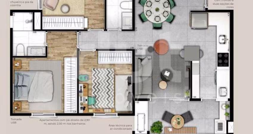 Apartamento com 3 quartos à venda na Avenida Wellman Galvão de França Rangel, 4100, Swiss Park, Campinas