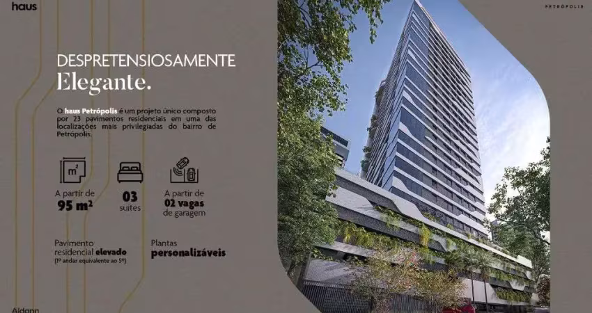 Lançamento em Petrópolis com 3 suítes e 3 vagas. Empreendimento Inteligente