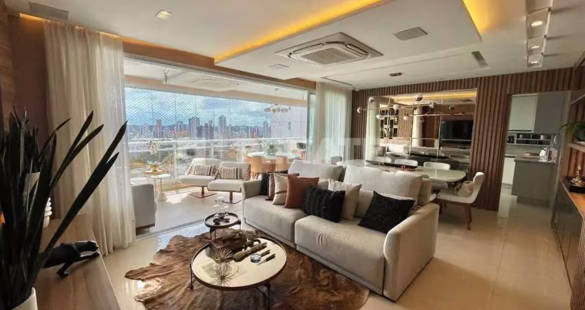 Apartamento no sports garden com 3 suítes + escritório, varanda gourmet com 170m² - 100% mobiliado.