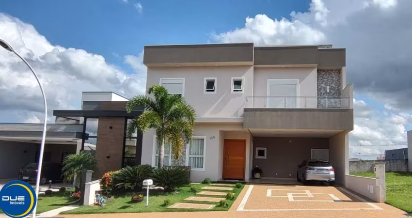 Casa de alto padrão em condomínio no Jardim Residencial Dona Lucilla, Indaiatuba-SP: 3 quartos, 3 suítes, 3 salas, 5 banheiros, 4 vagas, 272,50 m²!