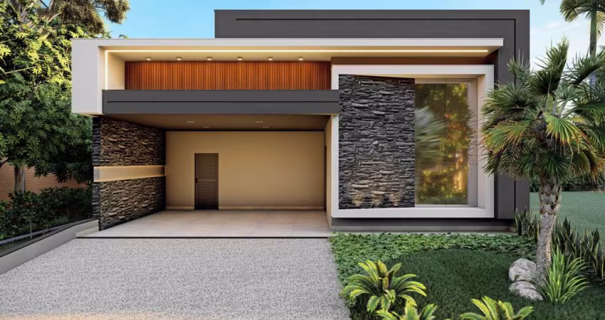 Casa de luxo em condomínio na cidade de Indaiatuba-SP, Residencial Evidências: 3 quartos, 3 suítes, 2 salas, 5 banheiros, 4 vagas, 211m².