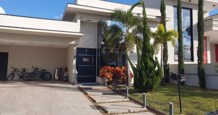 Casa de luxo em condomínio no Jardim Residencial Dona Lucilla, Indaiatuba-SP: 3 quartos, 3 suítes, 2 salas, 4 banheiros, 4 vagas, 180m².
