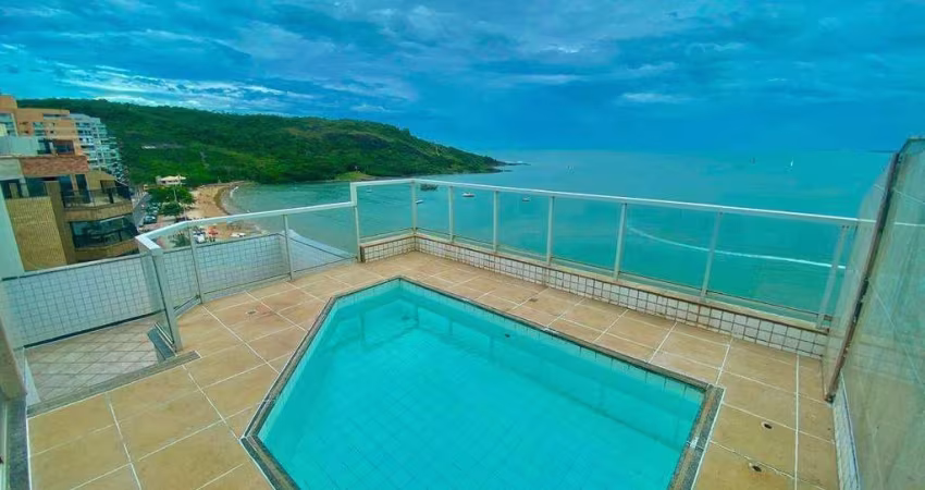 Cobertura com 4 quartos e DCE frente p/ mar à venda na Praia do Morro - Guarapari
