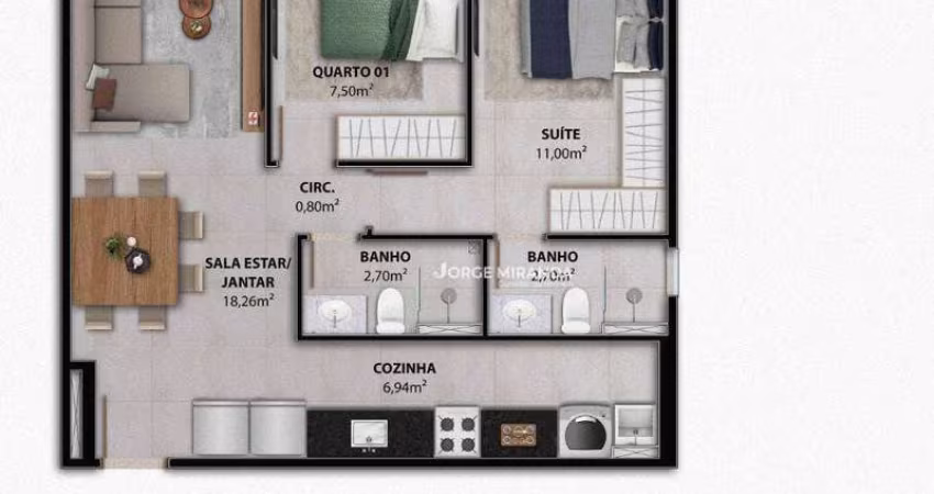 Apartamento com 2 dormitórios à venda, 63 m² por R$ 754.391,27 - Centro - Guarapari/ES