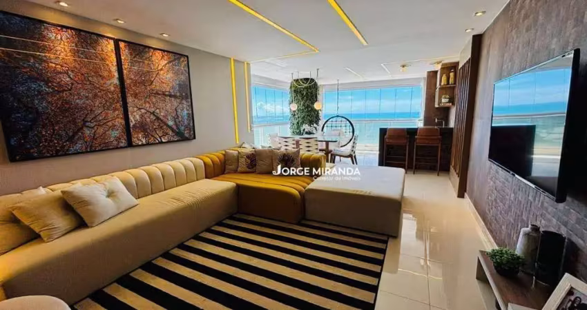 Apartamento com 3 dormitórios à venda por r$ 2.500.000,00 - praia do morro - guarapari/es