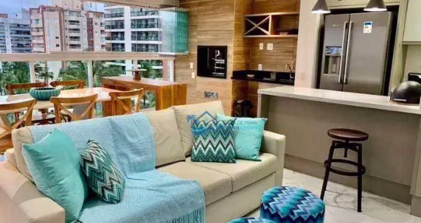 Apartamento com 3 dormitórios à venda, 127 m² por r$ 3.800.000,00 - riviera módulo 7 - bertioga/sp