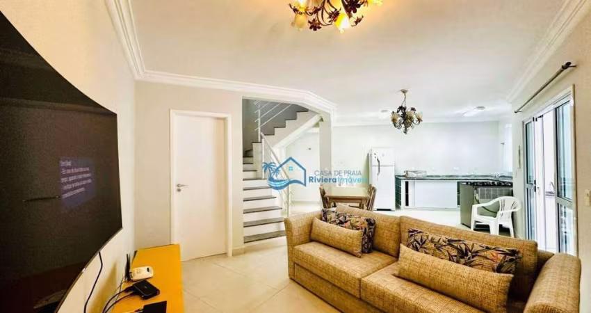 Village com 3 dormitórios para alugar, 100 m² por R$ 8.000,00/mês - Riviera - Módulo 26 - Bertioga/SP