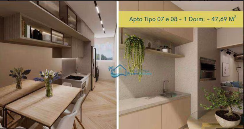 Apartamento com 2 dormitórios à venda, 55 m² por R$ 739.442,42 - Vista Linda - Bertioga/SP