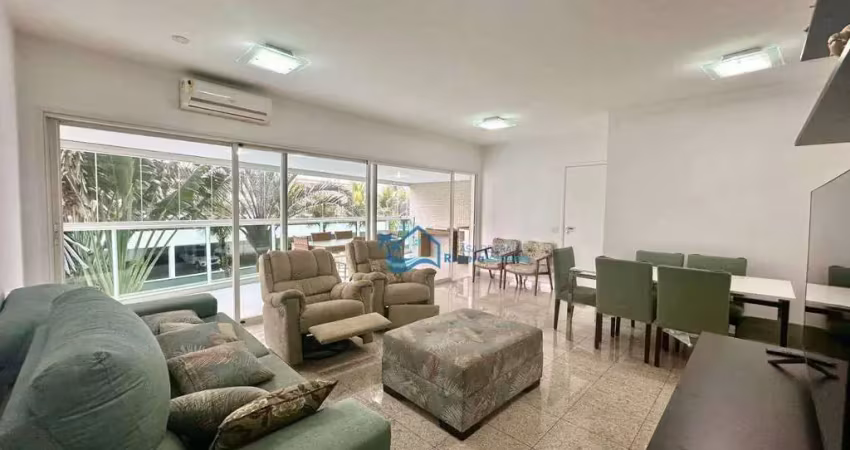 Apartamento com 4 dormitórios para alugar, 186 m² por r$ 18.000,00/mês - riviera - módulo 8 - bertioga/sp