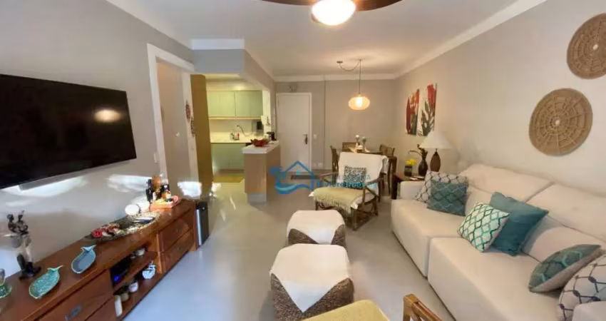 Apartamento com 3 dormitórios para alugar, 107 m² por r$ 1.600,00/dia - riviera - módulo 7 - bertioga/sp