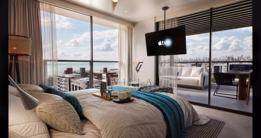 Amplo Apartamento com 1 dormitório, Sala e Varandona à venda, 46 m² por R$ 795.688 - Jardim Oceania - João Pessoa/PB