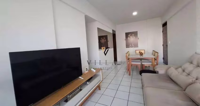 Apartamento com 3 dormitórios, 1 sala ampla para 2 ambientes e varanda à venda, 76 m² por r$ 460.000 - manaíra - joão pessoa/pb