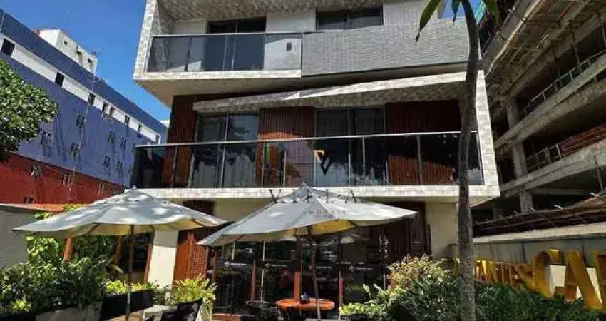 Flat com 1 dormitório, sala e cozinha americana integradas, varanda com vista agradável à venda, 21 m² por r$ 475.000 - bessa - joão pessoa/pb