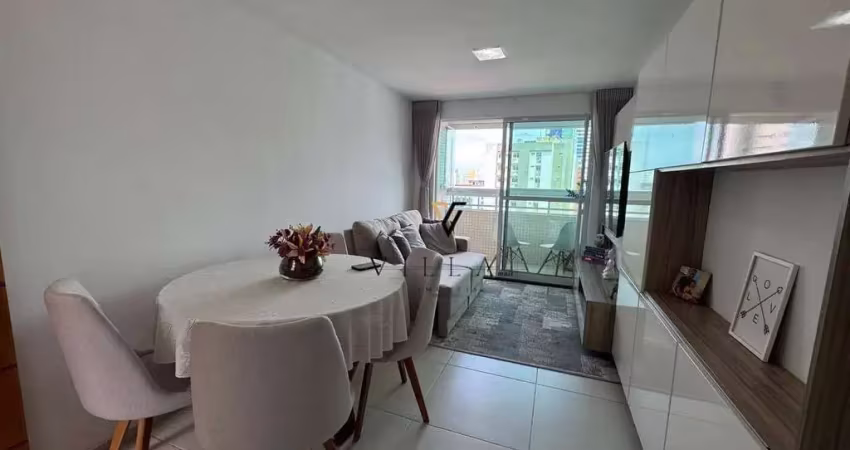 Apartamento lindíssimo com 2 dormitórios, 2 salas e varanda à venda, 59 m² por r$ 650.000 - tambaú - joão pessoa/pb