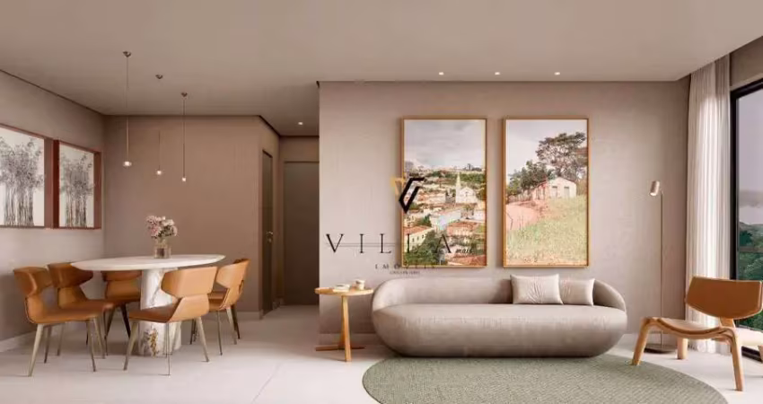 Apartamento em condomínio vertical com 1 dormitório, sala e cozinha integradas e varanda à venda, 43 m² por r$ 436.916 - centro - bananeiras/pb