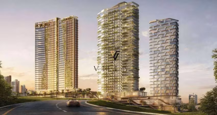 Flat com 1 dormitório, sala e cozinha integradas à venda, 41 m² por r$ 867.772 - altiplano cabo branco - joão pessoa/pb