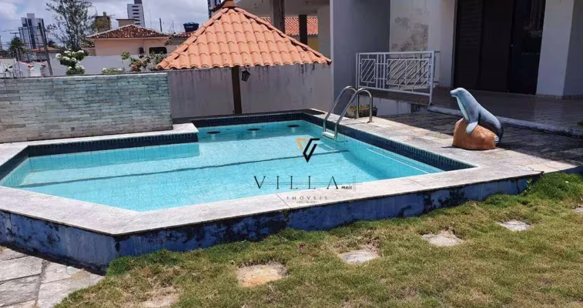 Casa espetacular com 4 dormitórios, 2 salas, piscina 450 m² venda por r$ 1.800.000 ou aluguel por r$ 12.000/mês - bairro dos estados - joão pessoa/pb