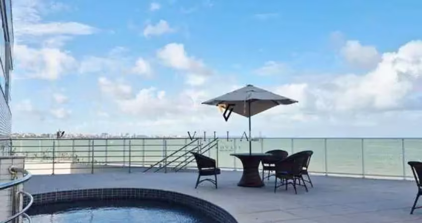 Apartamento pé na areia com 2 dormitórios, sala, cozinha americana e varanda à venda, 75 m² por r$ 950.000 - bessa - joão pessoa/pb