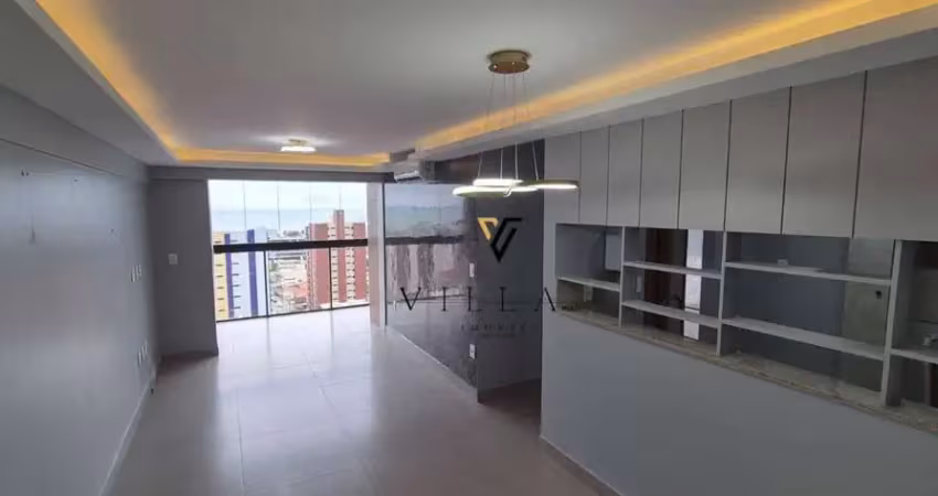 Apartamento semimobiliado com 2 dormitórios, sala (2 ambientes), cozinha e 2 varandas à venda, 63 m² por r$ 800.000 - aeroclube - joão pessoa/pb