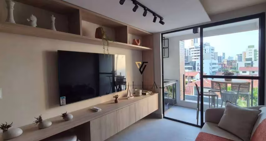 Apartamento excelente com 2 dormitórios, sala, cozinha americana e varanda à venda, 57 m² por r$ 700.000 - jardim oceania - joão pessoa/pb