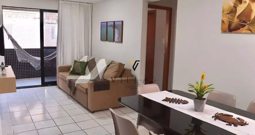 Apartamento a 300m do mar com 2 dormitórios, sala, cozinha e varanda à venda, 63 m² por r$ 650.000 - tambaú - joão pessoa/pb