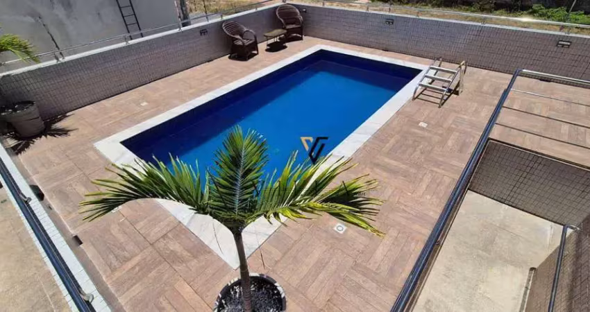 Apartamento a 50 m do mar com 3 dormitórios, 2 salas, cozinha e varanda à venda, 93 m² por r$ 580.000 - aeroclube - joão pessoa/pb