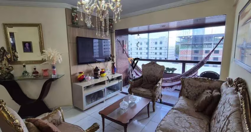 Apartamento a 50m do mar com 3 dormitórios, 2 salas, cozinha e varanda à venda, 104 m² por r$ 650.000 - tambaú - joão pessoa/pb