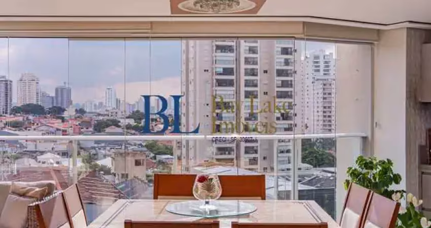 Mooca: 108m², 3 suítes (2 ampliadas), sacada gourmet e lazer de clube