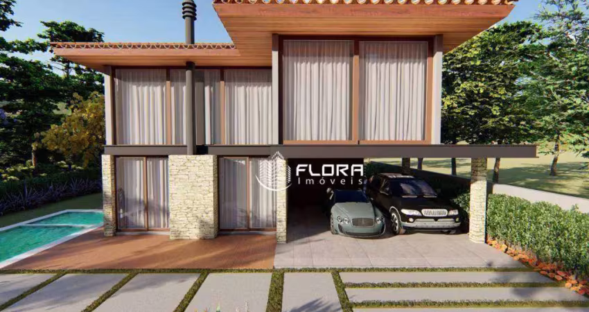 Casa com 3 suítes, piscina, spa, lounge, com 274 m², à venda, por r$ 1.490.000 - são josé do imbassaí - maricá/rj
