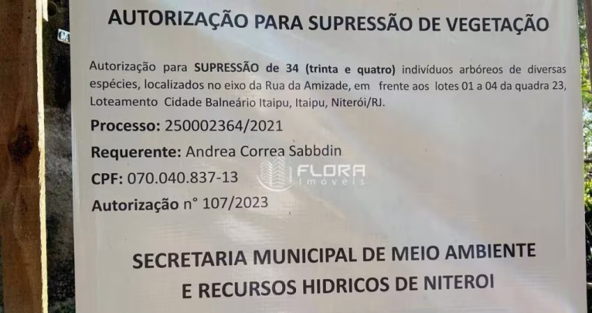 Terreno à venda, 800 m² por R$ 650.000,00 - Itacoatiara - Niterói/RJ