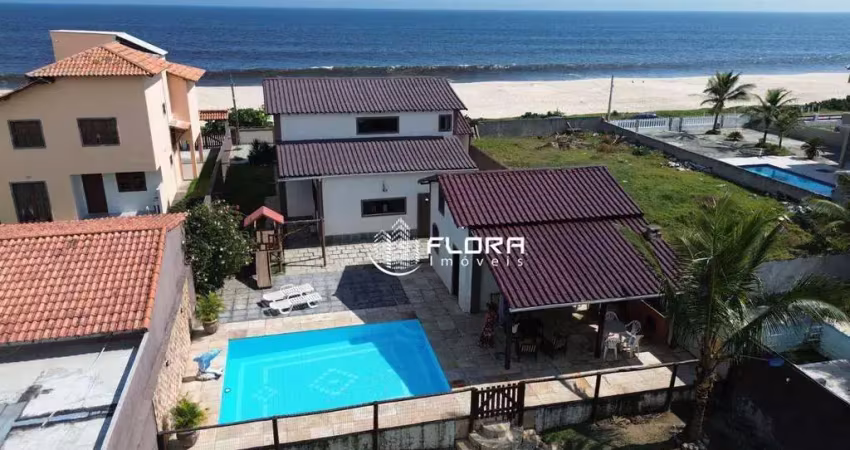Casa com 4 quartos, 1 suite, piscina, área gourmet, pé na areia,  com 270 m², à venda por r$ 1.300.000,00 - guaratiba - maricá/rj