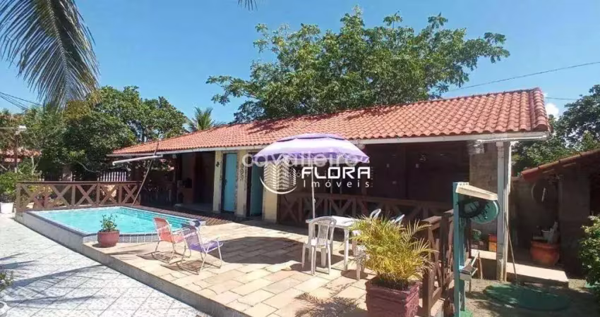 Casa com 4 quartos sendo 1 suíte, piscina. àrea gourmet, a 150 metros da praia, com 175 m², à venda, por r$ 630.000 - cordeirinho - maricá/rj