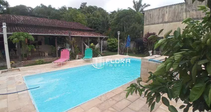 Chácara com 3 suíte, piscina, área gourmet, à venda, 1826 m² por r$ 800.000 - condado de maricá - maricá/rj
