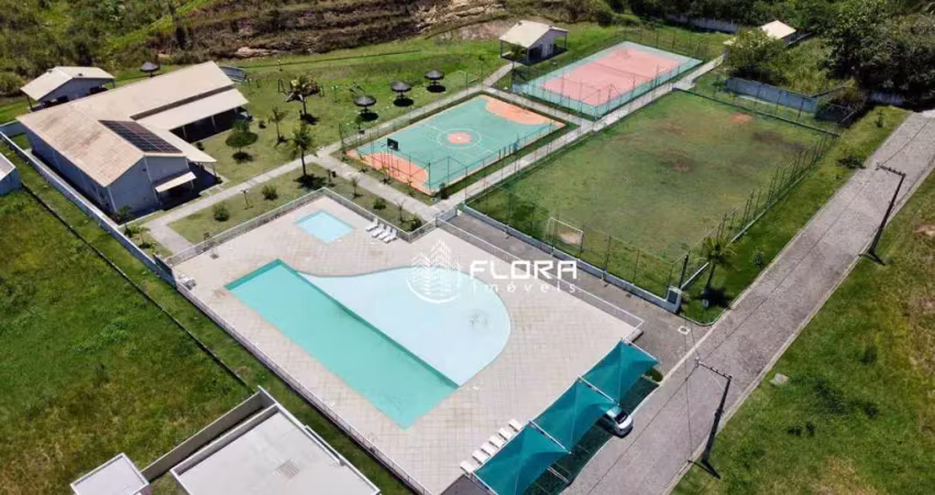 Terreno em condomínio fechado, à venda por r$ 100.000,00 , pindobas - maricá - rj