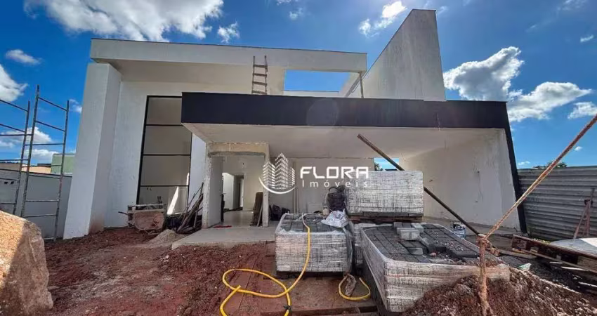 Linda casa com 3qts em final de construção, 192 m² por r$ 1.300.000