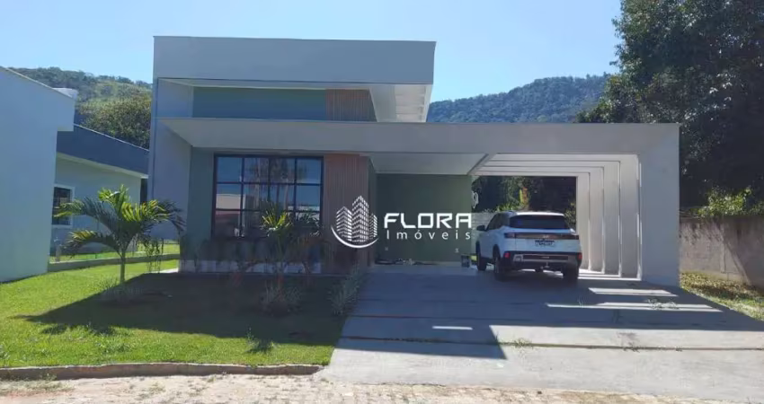 Casa linear no condomínio vivere, com 121 m², à venda por r$ 770.000 - são josé do imbassai, maricá-rj